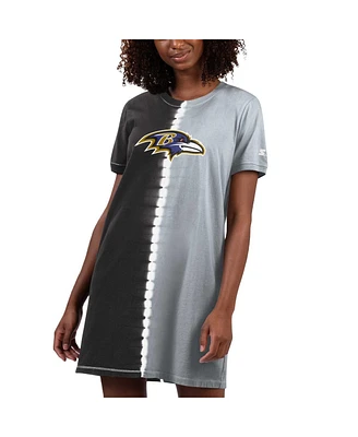 Women's Starter Black Baltimore Ravens Ace Tie-Dye T-shirt Dress