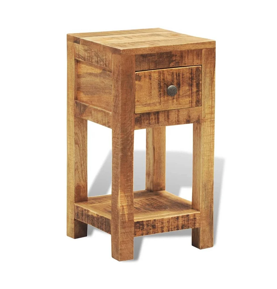 Nightstand with 1 Drawer Solid Mango Wood