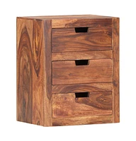 Bedside Cabinet 15.7"x11.8"x19.7" Solid Sheesham Wood