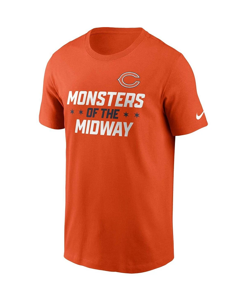 Men's Nike Orange Chicago Bears Local Essential T-shirt