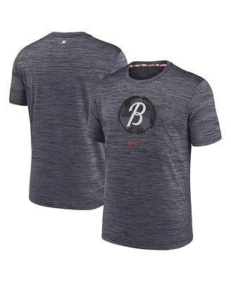 Men's Nike Charcoal Baltimore Orioles City Connect Velocity Practice Performance T-shirt