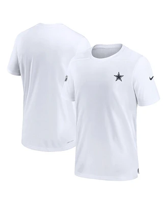 Men's Nike White Dallas Cowboys Sideline Coach Performance T-shirt