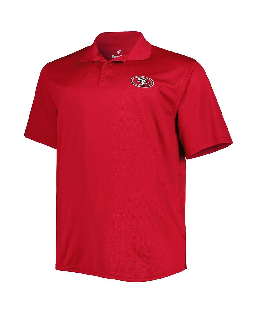 Men's Scarlet San Francisco 49ers Big and Tall Birdseye Polo Shirt