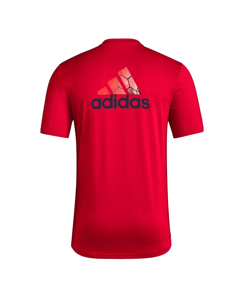 Men's adidas Red New England Revolution Local Pop Aeroready T-shirt