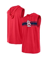 Men's New Era Red St. Louis Cardinals Sleeveless Pullover Hoodie