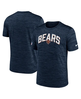 Men's Nike Navy Chicago Bears Sideline Velocity Athletic Stack Performance T-shirt
