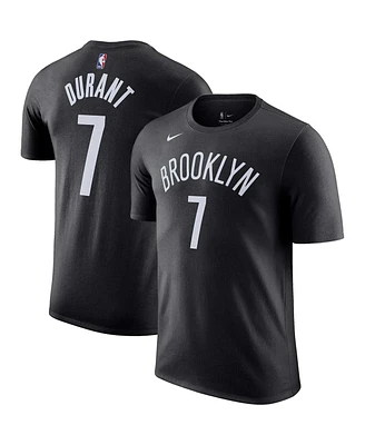Men's Nike Kevin Durant Black Brooklyn Nets Icon 2022/23 Name and Number T-shirt