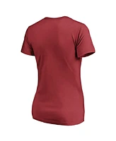 Women's Fanatics Garnet Arizona Coyotes Authentic Pro Core Collection Prime V-Neck T-shirt