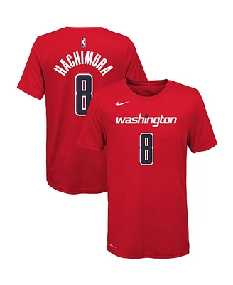 Big Boys Nike Rui Hachimura Red Washington Wizards Name and Number Performance T-shirt