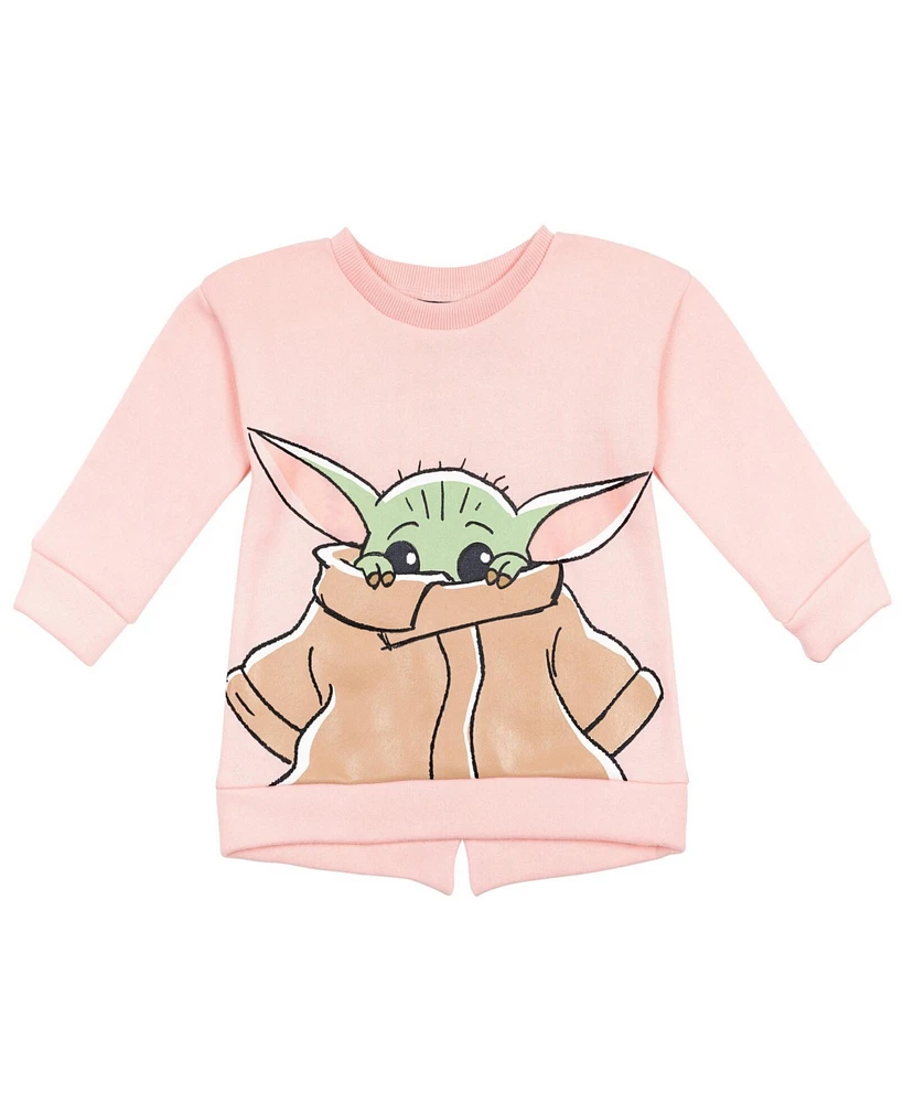 Star Wars Mandalorian The Child Girls Fleece Pullover Sweatshirt and Pants Set Toddler|Child Girls