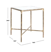 Jessa Forged Metal Square End Table