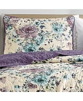 MarCielo 3 Piece Printed Quilt Set Lightweight Bedspread Set Helie - King