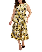 Kasper Plus Floral-Print Fit & Flare Dress