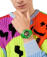 Philipp Plein Unisex The Skull Scuba Duba Green Silicone Strap Watch 44mm