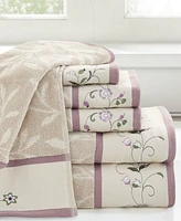 Madison Park Cotton 6-Pc. Embroidered Serene Jacquard Towel Set