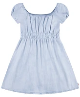 Levi's Little Girls Square Neck Puff Sleeve Dress