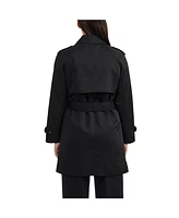 Ellen Tracy Women's Cinched Waist Gillet Trench Coat