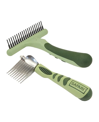 Coastal Pet Safari by Dog Brush Bundle - Single Row Underbrush & De-Matting Comb