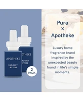 Pura Apotheke Home Scent Refill - Earl Grey Bitters - Smart Home Air Diffuser Fragrance - Up to 120-Hours of Luxury Fragrance per Refill