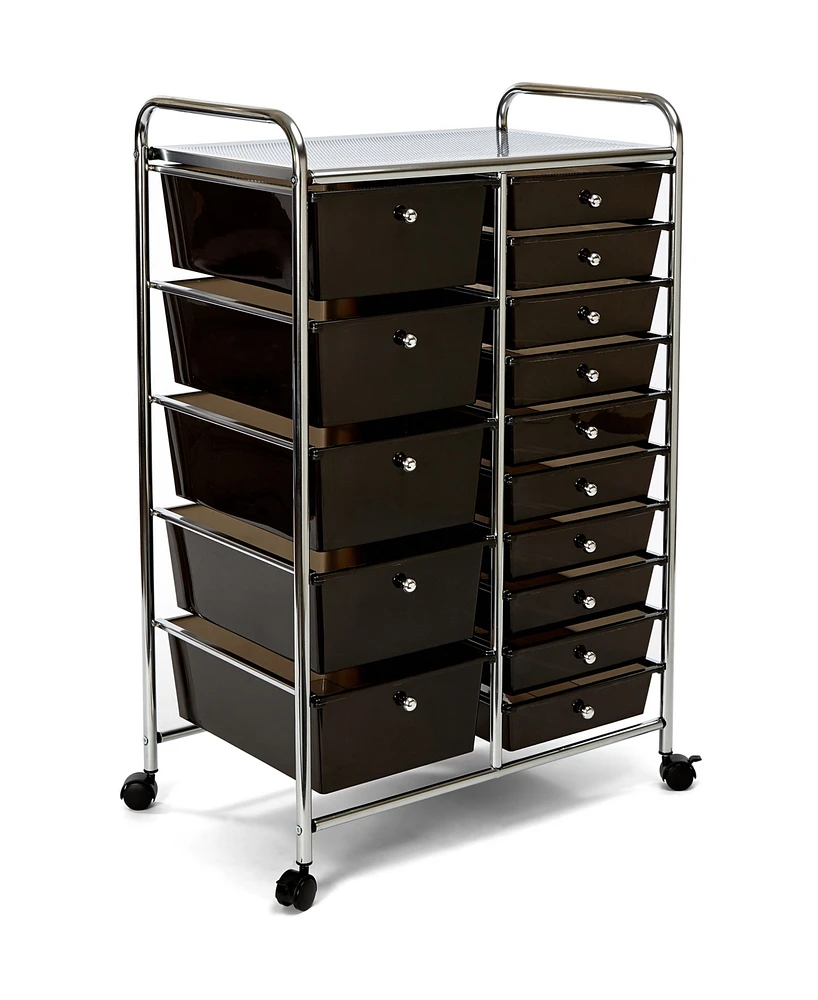 Seville Classics 15-Drawer Organizer Cart