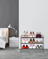 Seville Classics 3-Tier Stackable 9-Pair Resin Slat Shoe Rack