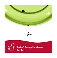 Coastal Pet Turbo Catnip Hurricane Cat Toy - Interactive Double Cat Toy Ball Track - for Cats and Kittens - Green and Blue - 16"