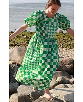 Jessie Zhao New York Green Imagination Midi Dress