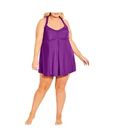 Plus Hi Back Swim Dress