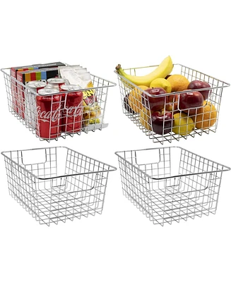 Sorbus Large Metal Wire Baskets (2-Pack|White)