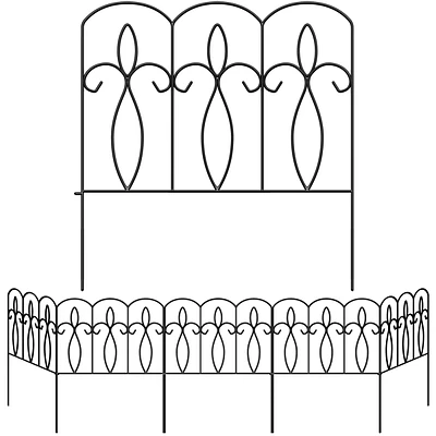 Sorbus Decorative Metal Garden Fence - 5 Panels