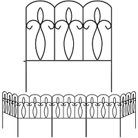 Sorbus Decorative Metal Garden Fence - 5 Panels