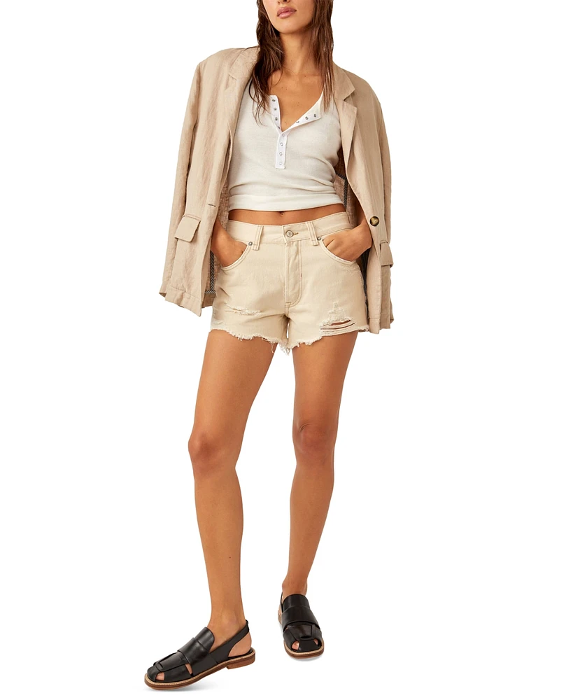 Free People Women's Now Or Never Denim Shorts