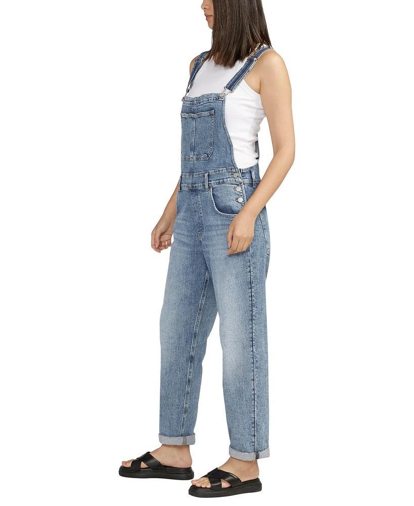 Silver Jeans Co. Women's Baggy Straight Leg Overalls