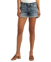 Silver Jeans Co. Women's Suki Mid Rise Curvy Fit Shorts