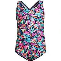 Lands' End Girls Slim Chlorine Resistant One Piece Upf 50 Swimsuit