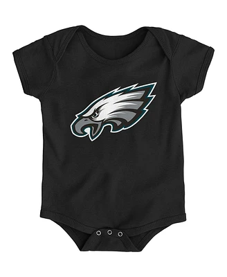 Baby Boys and Girls Black Philadelphia Eagles Team Logo Bodysuit