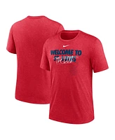 Men's Nike Heather Red St. Louis Cardinals Home Spin Tri-Blend T-shirt