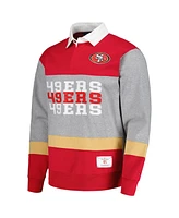 Men's Tommy Hilfiger Scarlet San Francisco 49ers Connor Oversized Rugby Long Sleeve Polo Shirt