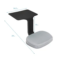 ECR4Kids The Surf Portable Lap Desk with Cushion, Light Grey