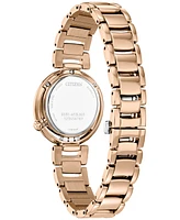 Citizen Eco-Drive Women's Arcly Diamond (1/10 ct. t.w.) Rose Gold-Tone Stainless Steel Bracelet Watch 30mm - Rose Gold