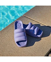 Totes Women's Molded Puffy Slide with Everywear