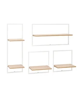 Danya B Framed Wall Art 4-Piece Modern Shelf Set
