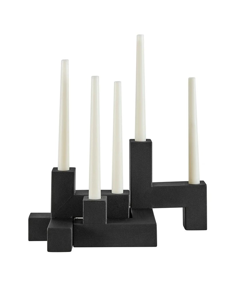 Danya B Contemporary Metal 2-Piece Stacking Candelabra Taper Candle Holder Set