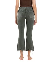 Vervet Women's High Rise Cropped Flare Jeans