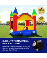 HeroKiddo Castle Commercial Grade Bounce House for Kids and Adults (with Blower), Basketball Hoop, Outdoor Indoor, Birthday Party, Rental Quality, Big