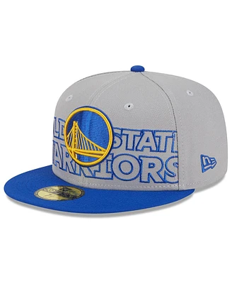 Men's New Era Gray, Royal Golden State Warriors 2023 Nba Draft Two-Tone 59FIFTY Fitted Hat