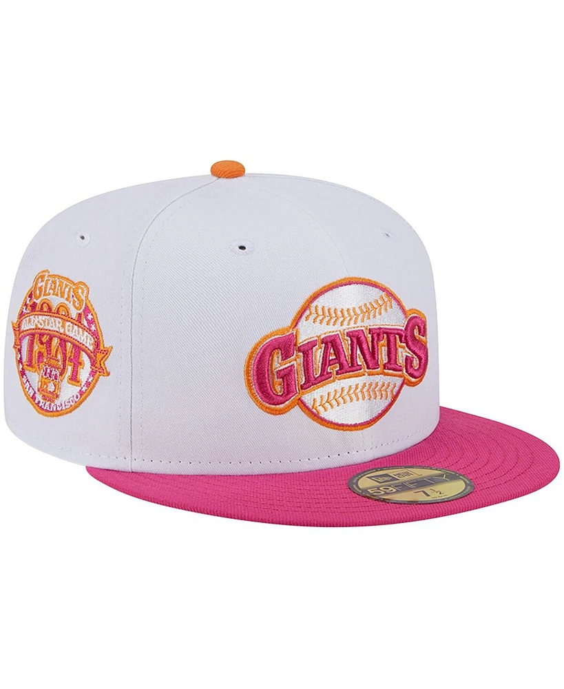 Men's New Era White, Pink San Francisco Giants 1984 Mlb All-Star Game 59FIFTY Fitted Hat