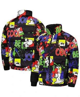 Men's Freeze Max Black Peanuts Joe Cool Raglan Full-Zip Puffer Jacket
