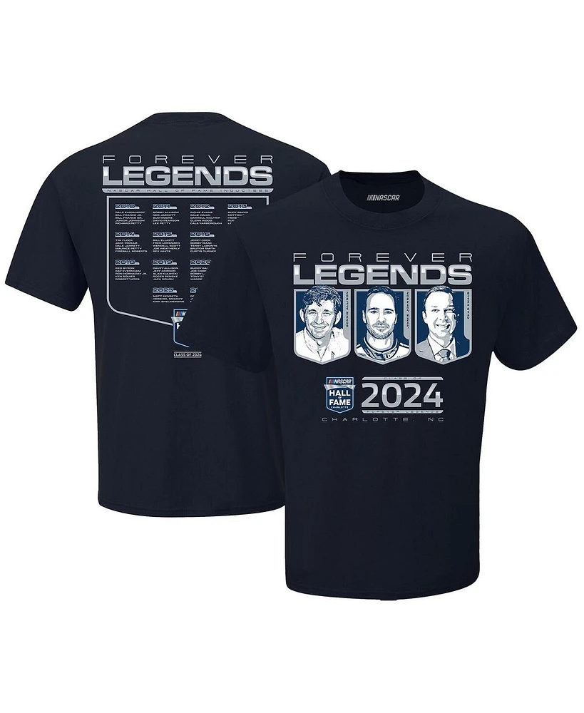 Men's Checkered Flag Sports Navy Nascar Hall of Fame Class 2024 T-shirt
