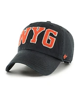 Men's '47 Brand Black New York Giants Cooperstown Collection Hand Off Clean Up Adjustable Hat